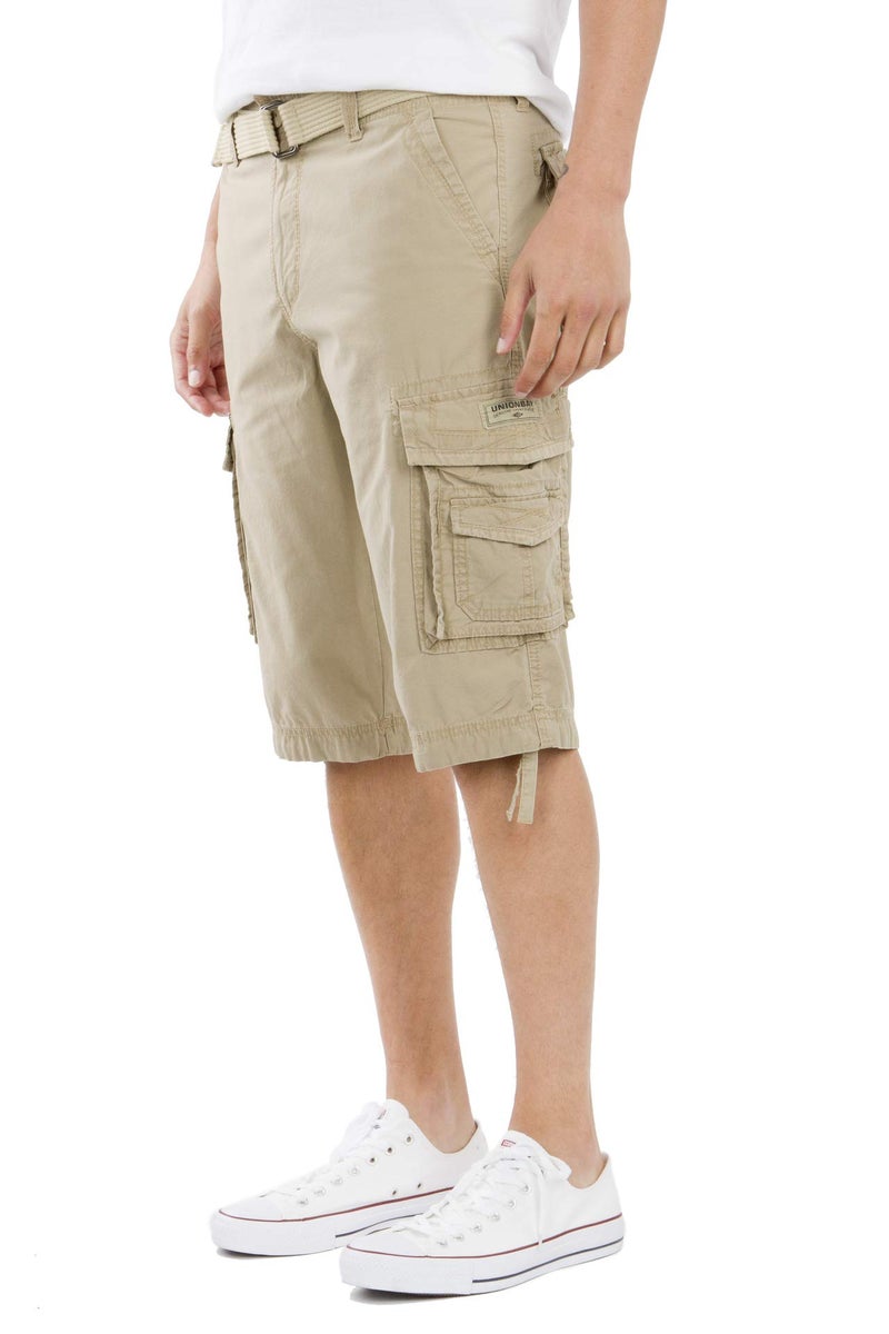 UNIONBAY mens Cordova Belted Messenger - Reg and Big Tall Sizes Cargo Shorts, Grain, 42 US - Image 2